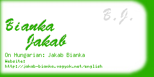 bianka jakab business card